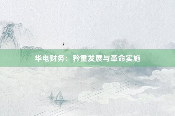 华电财务：矜重发展与革命实施